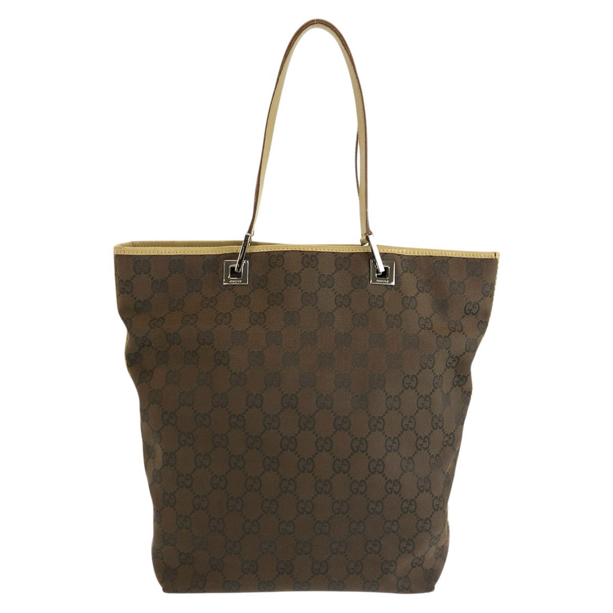 26561
GUCCI グッチ ブラウン イエロー シルバー金具 GGキャンバス / レザー 31243 トートバッグ ショルダーバッグ レディース AB23