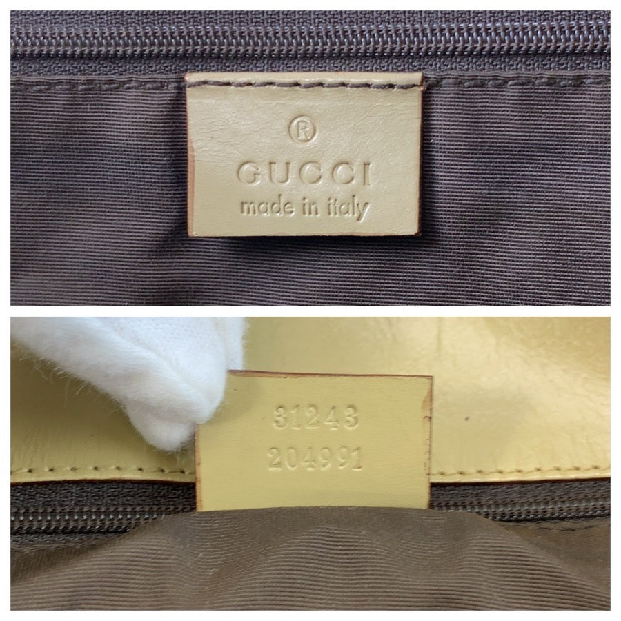 26561
GUCCI グッチ ブラウン イエロー シルバー金具 GGキャンバス / レザー 31243 トートバッグ ショルダーバッグ レディース AB23