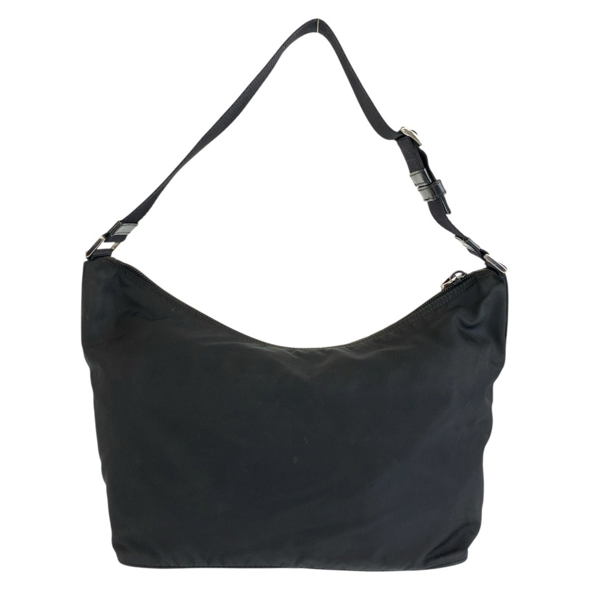 26562
PRADA プラダ テスート 三角ロゴプレート ブラック 黒 シルバー金具 ナイロン ショルダーバッグ レディース ABP36