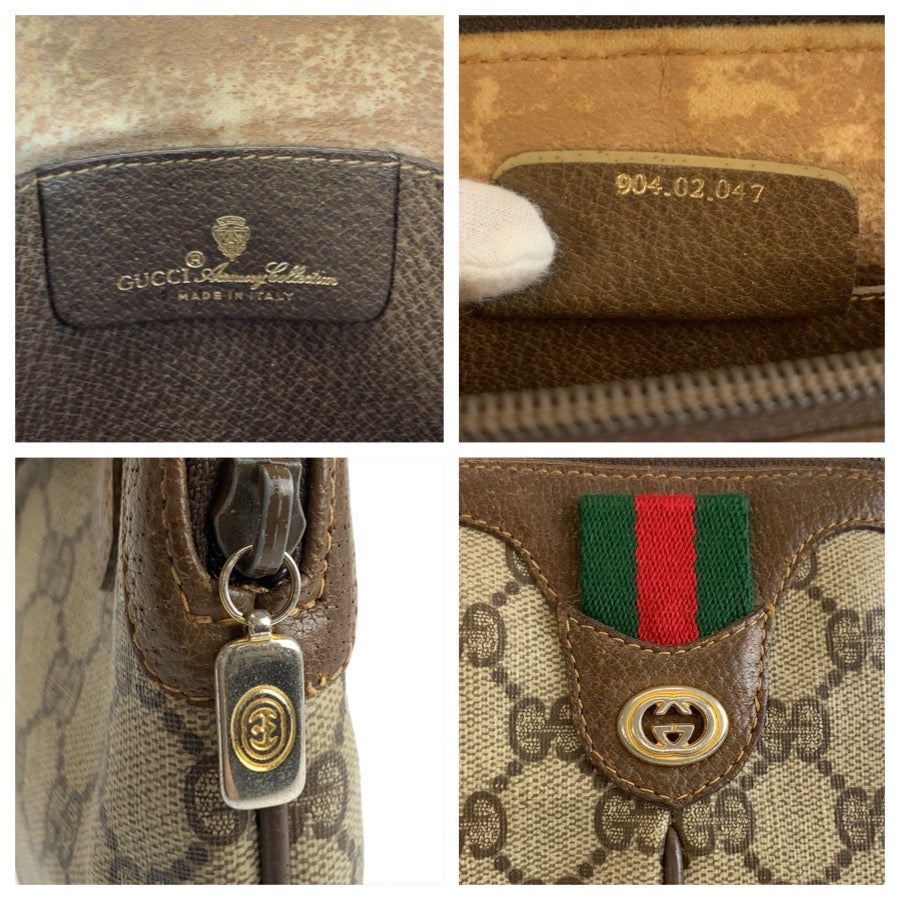 26563
GUCCI グッチ ヴィンテージ シェリーライン ベージュ ブラウン GGスプリームキャンバス 904 02 047 ショルダーバッグ ポシェット レディース AB28
