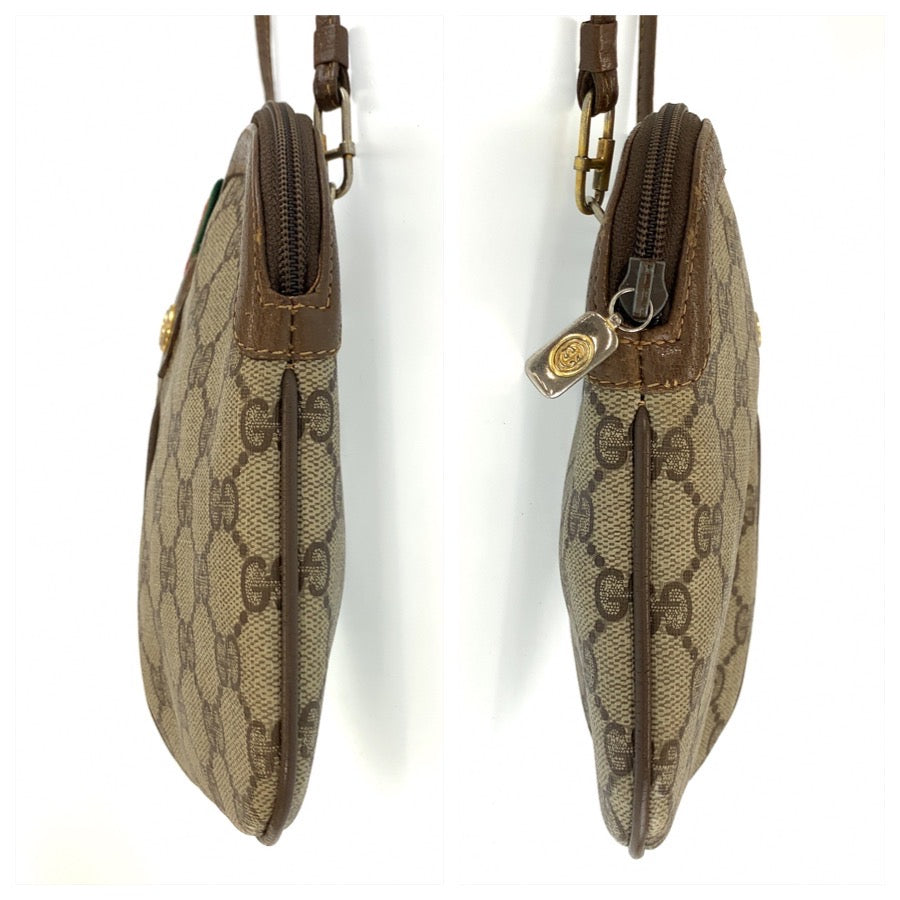 26563
GUCCI グッチ ヴィンテージ シェリーライン ベージュ ブラウン GGスプリームキャンバス 904 02 047 ショルダーバッグ ポシェット レディース AB28