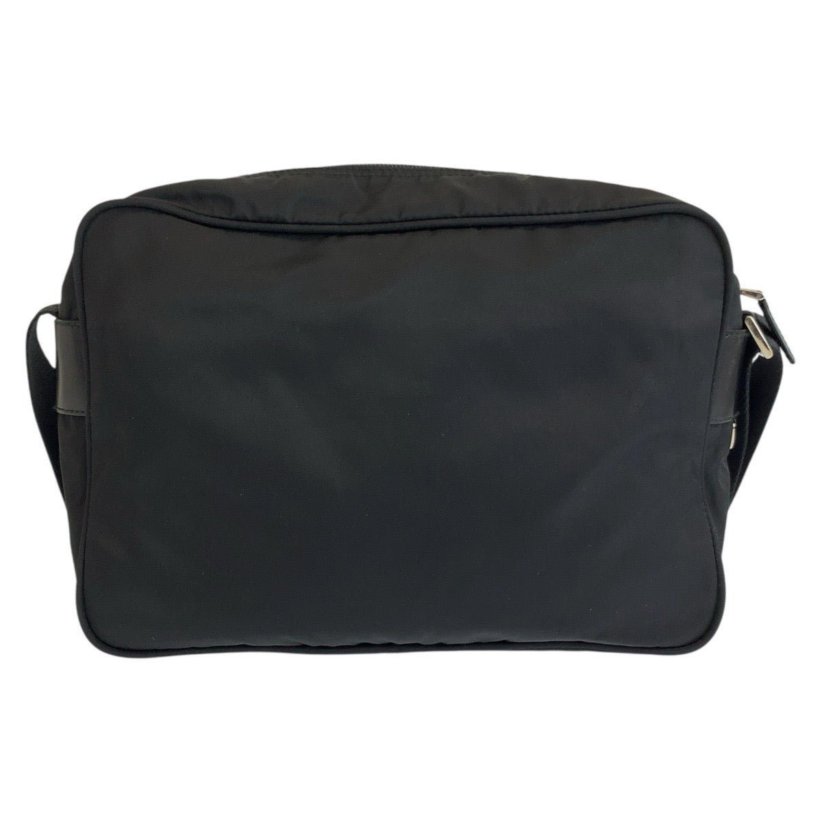 26564
PRADA プラダ テスート 三角ロゴプレート ブラック 黒 シルバー金具 ナイロン カメラバッグ ショルダーバッグ ポシェット メンズ A44