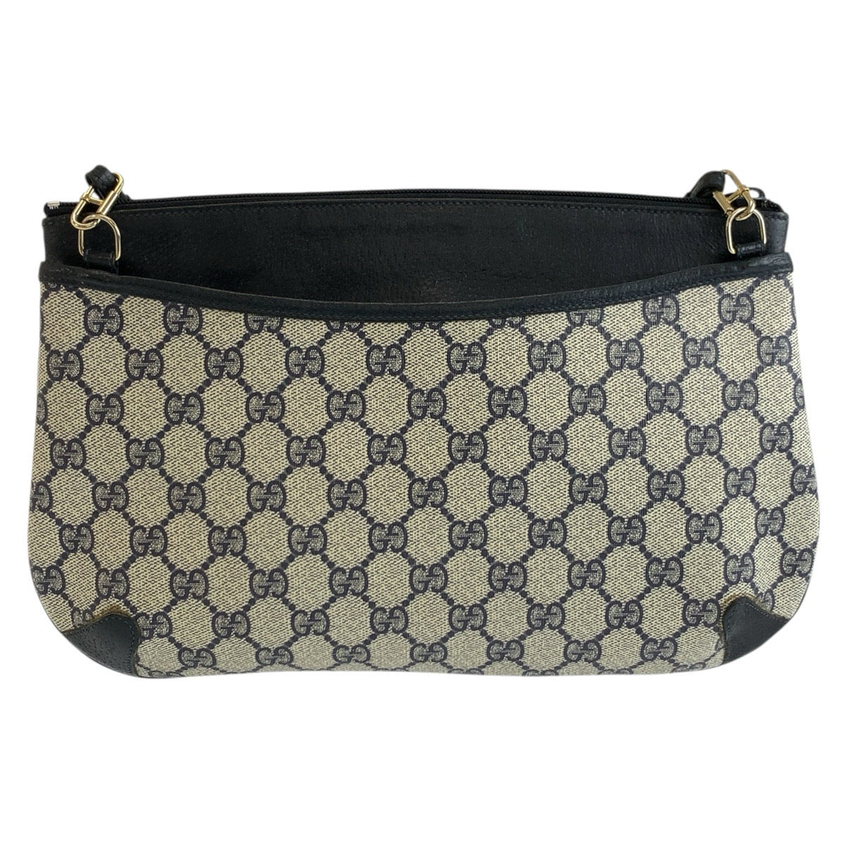 26565
GUCCI グッチ ヴィンテージ グレー ネイビー GGスプリームキャンバス / レザー 904 02 026 ショルダーバッグ ポシェット レディース AB28
