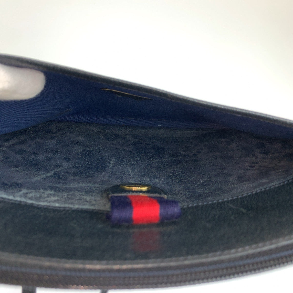 26565
GUCCI グッチ ヴィンテージ グレー ネイビー GGスプリームキャンバス / レザー 904 02 026 ショルダーバッグ ポシェット レディース AB28