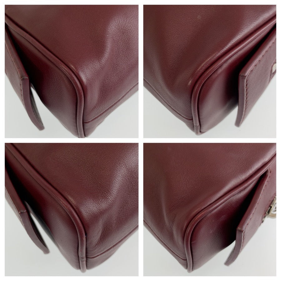 26567
BOTTEGAVENETA ボッテガヴェネタ ワインレッド ボルドー レザー クラッチバッグ セカンドバッグ ポーチ メンズ A44