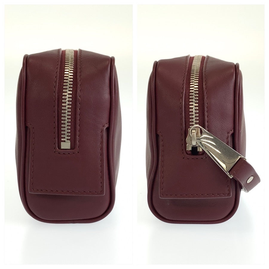 26567
BOTTEGAVENETA ボッテガヴェネタ ワインレッド ボルドー レザー クラッチバッグ セカンドバッグ ポーチ メンズ A44