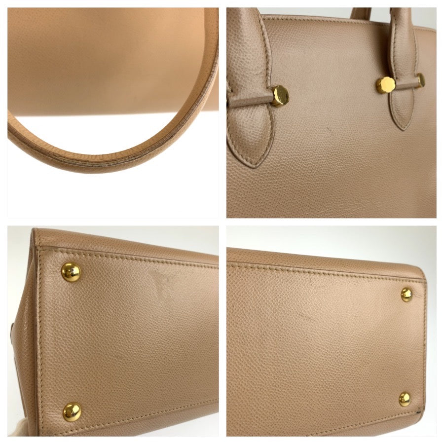 26568
Salvatore Ferragamo サルヴァトーレフェラガモ トゥデイ ベージュ ゴールド金具 レザー ハンドバッグ ショルダーバッグ 2way レディース ABP42
