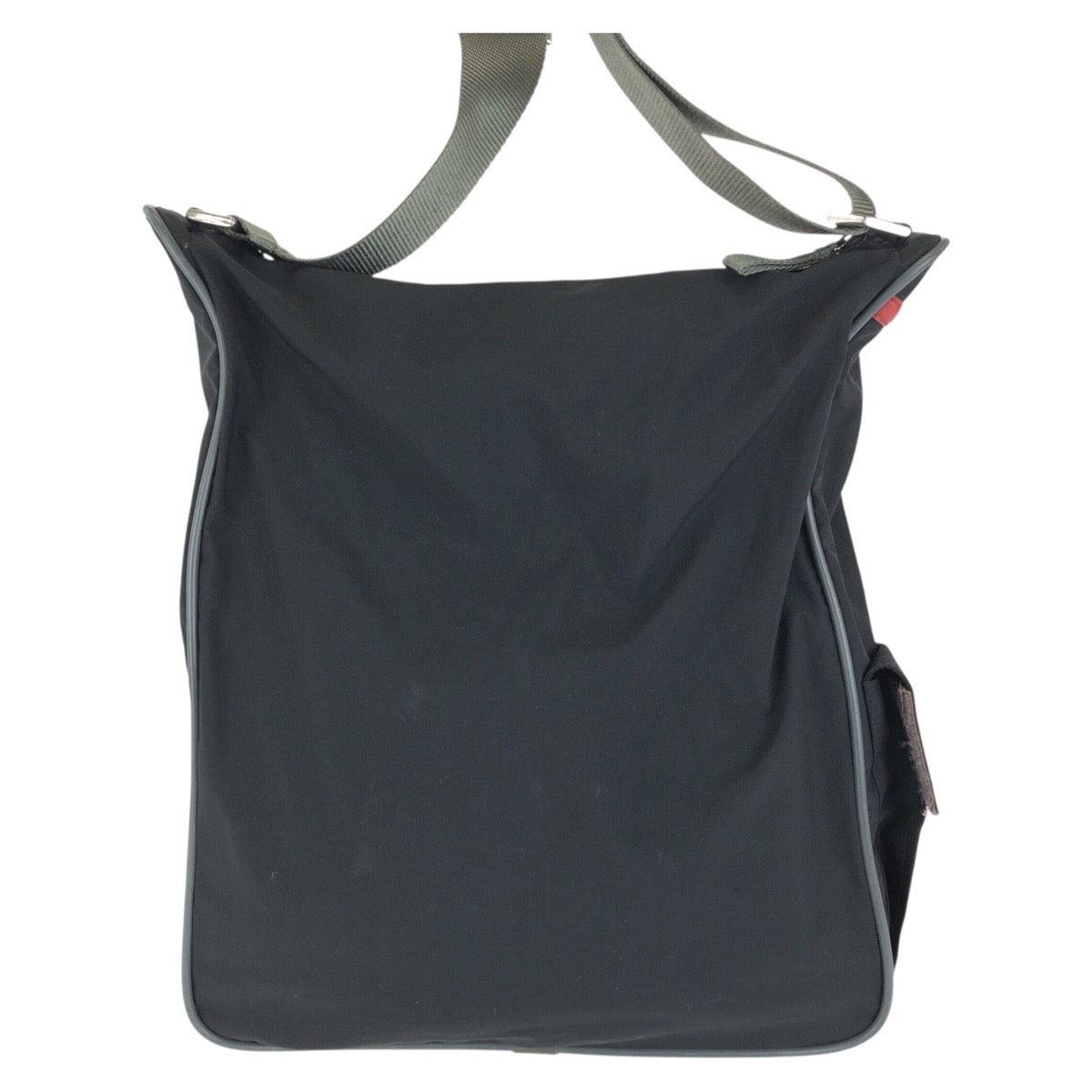 26569
PRADA SPORTS プラダスポーツ リネア・ロッサ ブラック グレー シルバー金具 ナイロン 4VA111 ショルダーバッグ メッセンジャーバッグ レディース AB28