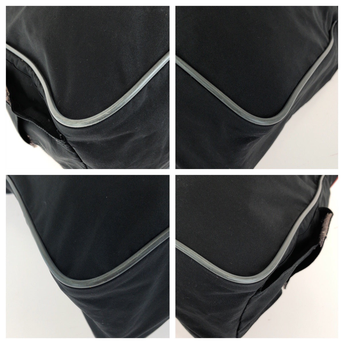 26569
PRADA SPORTS プラダスポーツ リネア・ロッサ ブラック グレー シルバー金具 ナイロン 4VA111 ショルダーバッグ メッセンジャーバッグ レディース AB28