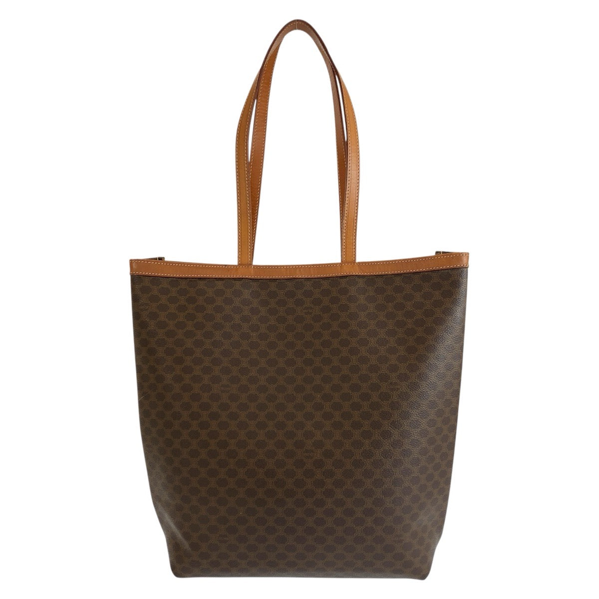 26571
CELINE セリーヌ マカダム ブラウン PVC / レザー MI6 1 トートバッグ ショルダーバッグ レディース ABP35