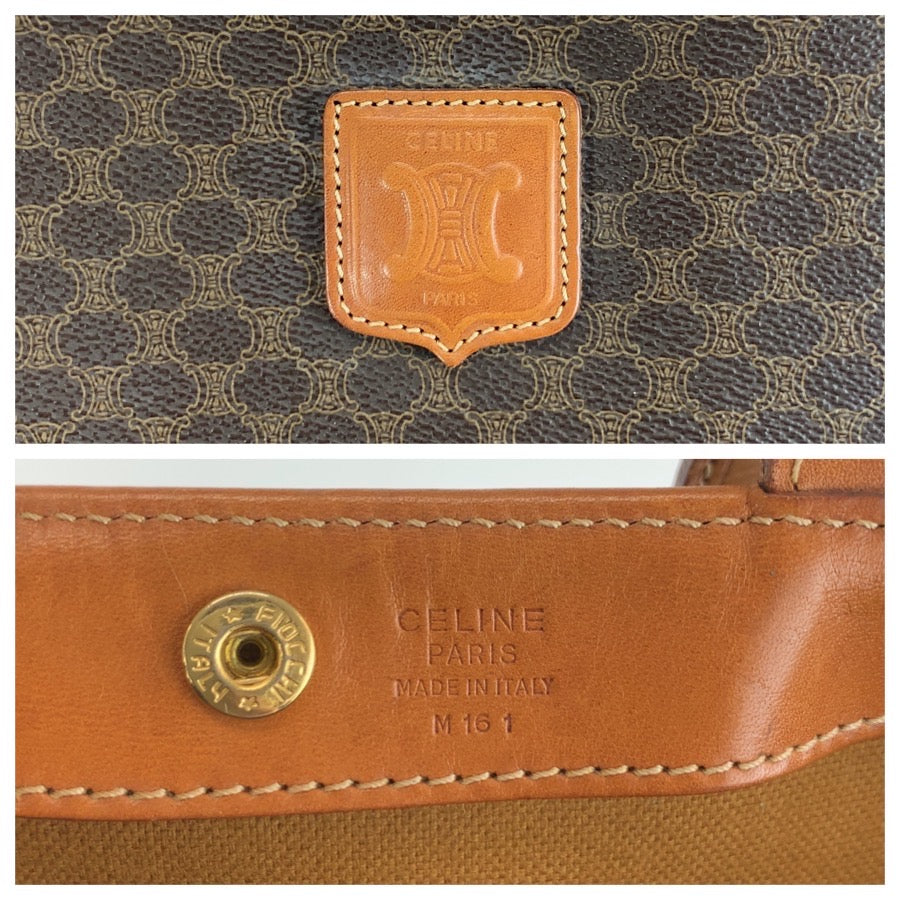 26571
CELINE セリーヌ マカダム ブラウン PVC / レザー MI6 1 トートバッグ ショルダーバッグ レディース ABP35