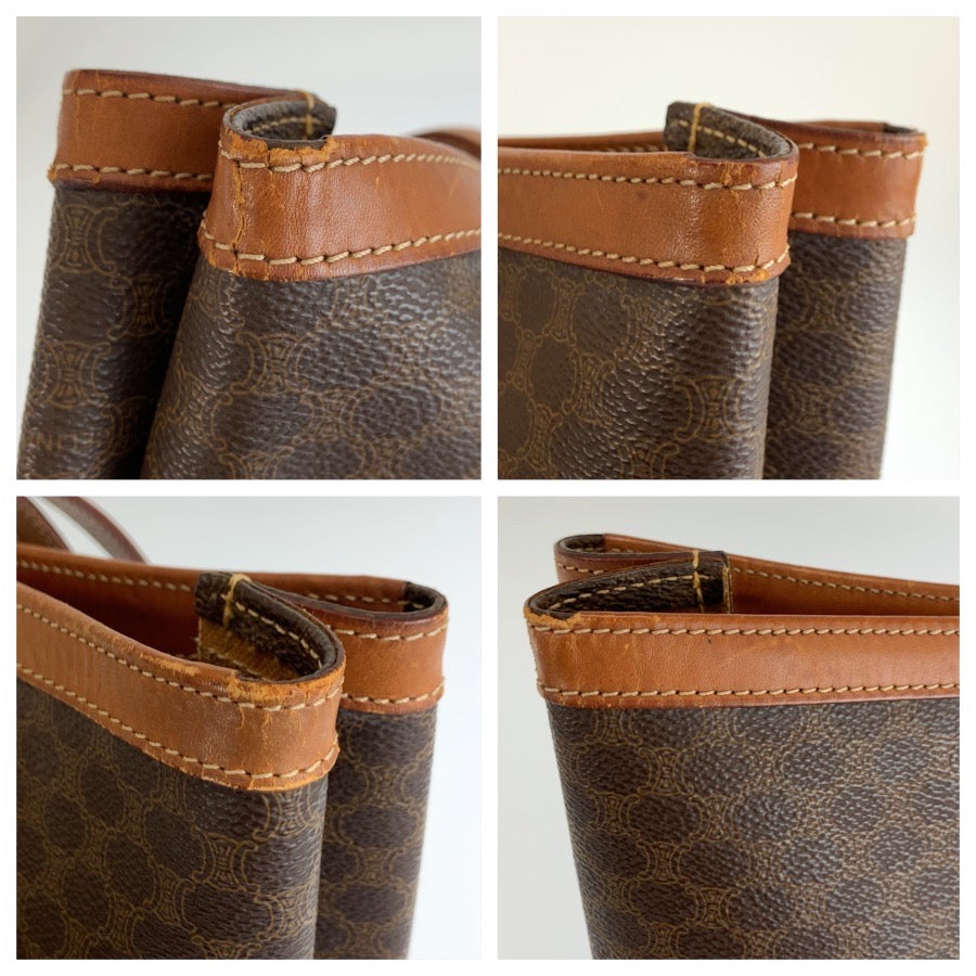 26571
CELINE セリーヌ マカダム ブラウン PVC / レザー MI6 1 トートバッグ ショルダーバッグ レディース ABP35