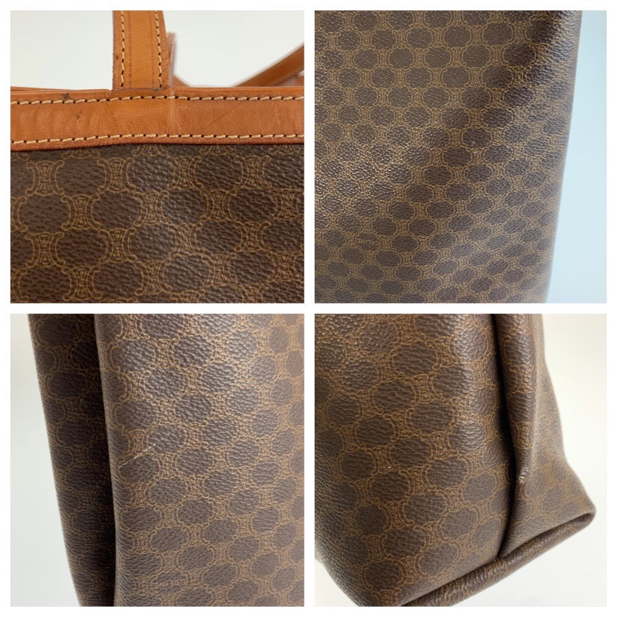 26571
CELINE セリーヌ マカダム ブラウン PVC / レザー MI6 1 トートバッグ ショルダーバッグ レディース ABP35