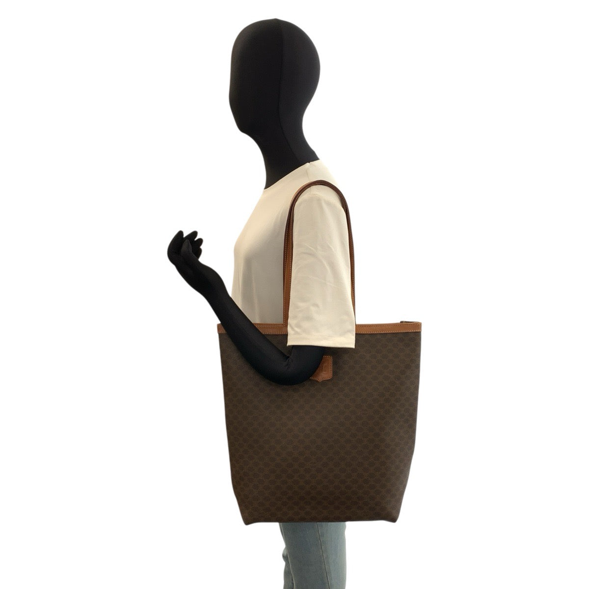 26571
CELINE セリーヌ マカダム ブラウン PVC / レザー MI6 1 トートバッグ ショルダーバッグ レディース ABP35