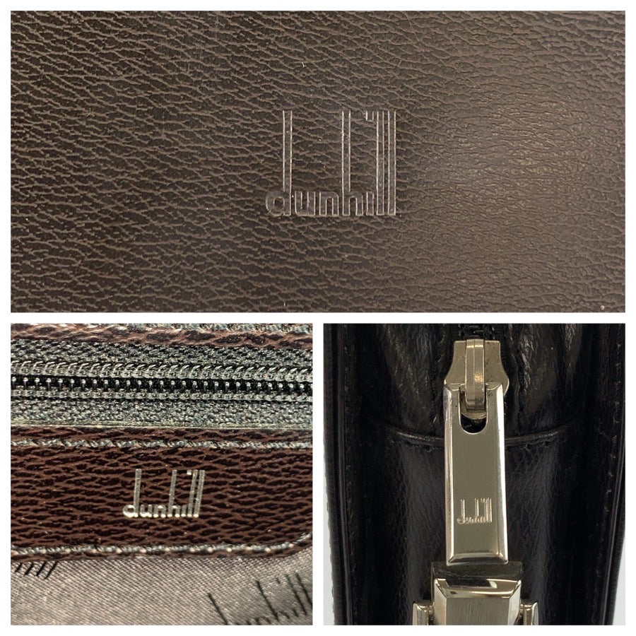 26575
Dunhill ダンヒル ブラウン シルバー金具 レザー クラッチバッグ セカンドバッグ メンズ ABP14