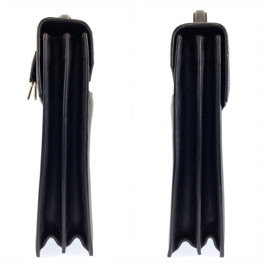 26576
Dunhill ダンヒル サイドカー ブラック 黒 シルバー金具 レザー ビジネスバッグ ブリーフケース メンズ ABP16