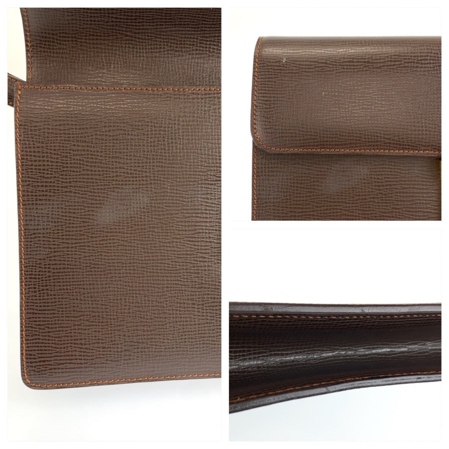26578
LOEWE ロエベ アナグラム ブラウン ゴールド金具 レザー クラッチバッグ セカンドバッグ メンズ A21