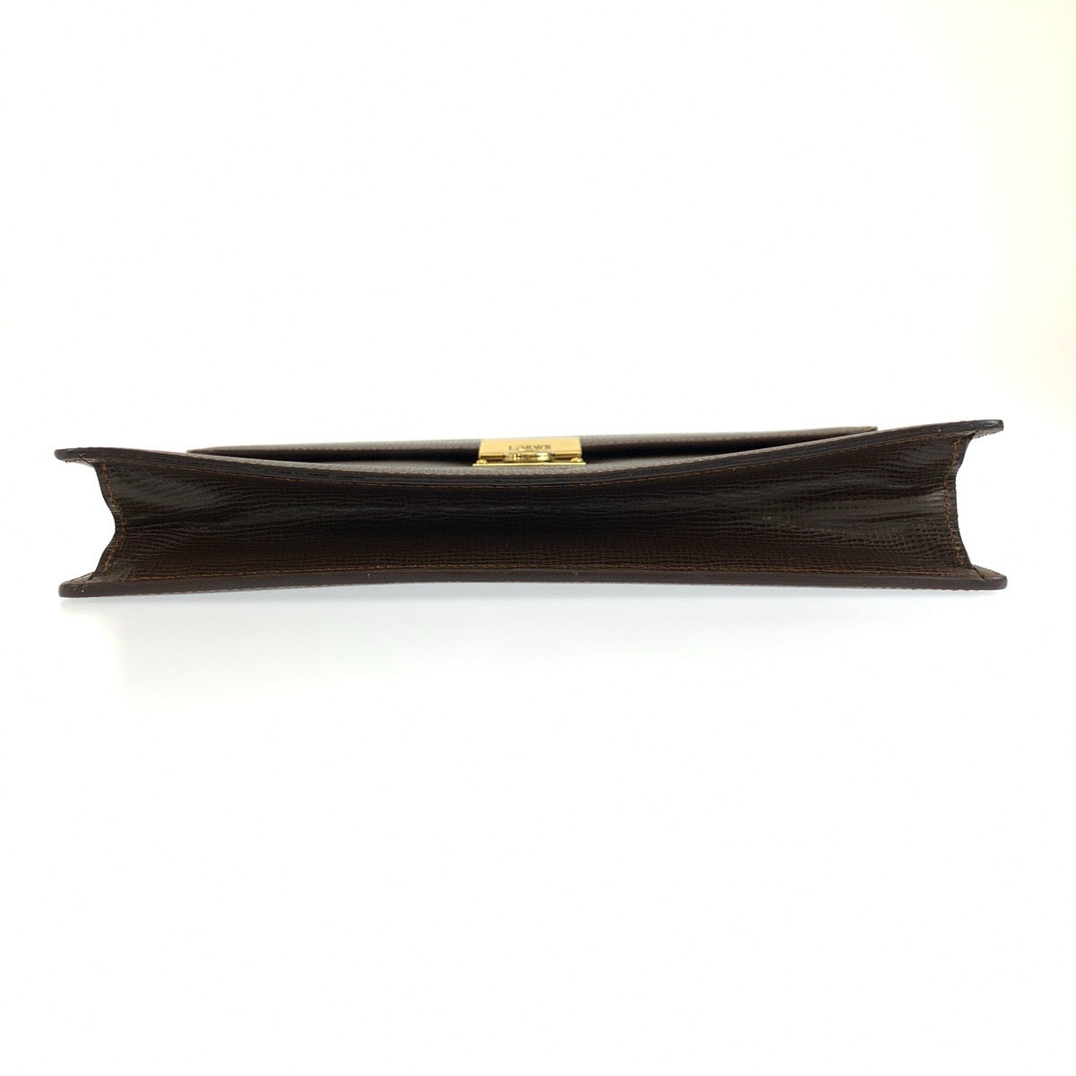 26578
LOEWE ロエベ アナグラム ブラウン ゴールド金具 レザー クラッチバッグ セカンドバッグ メンズ A21
