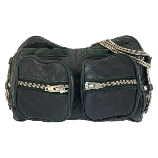 26579
Alexander Wang アレキサンダーワン ブラック 黒 シルバー金具 レザー ショルダーバッグ ポシェット レディース AB21