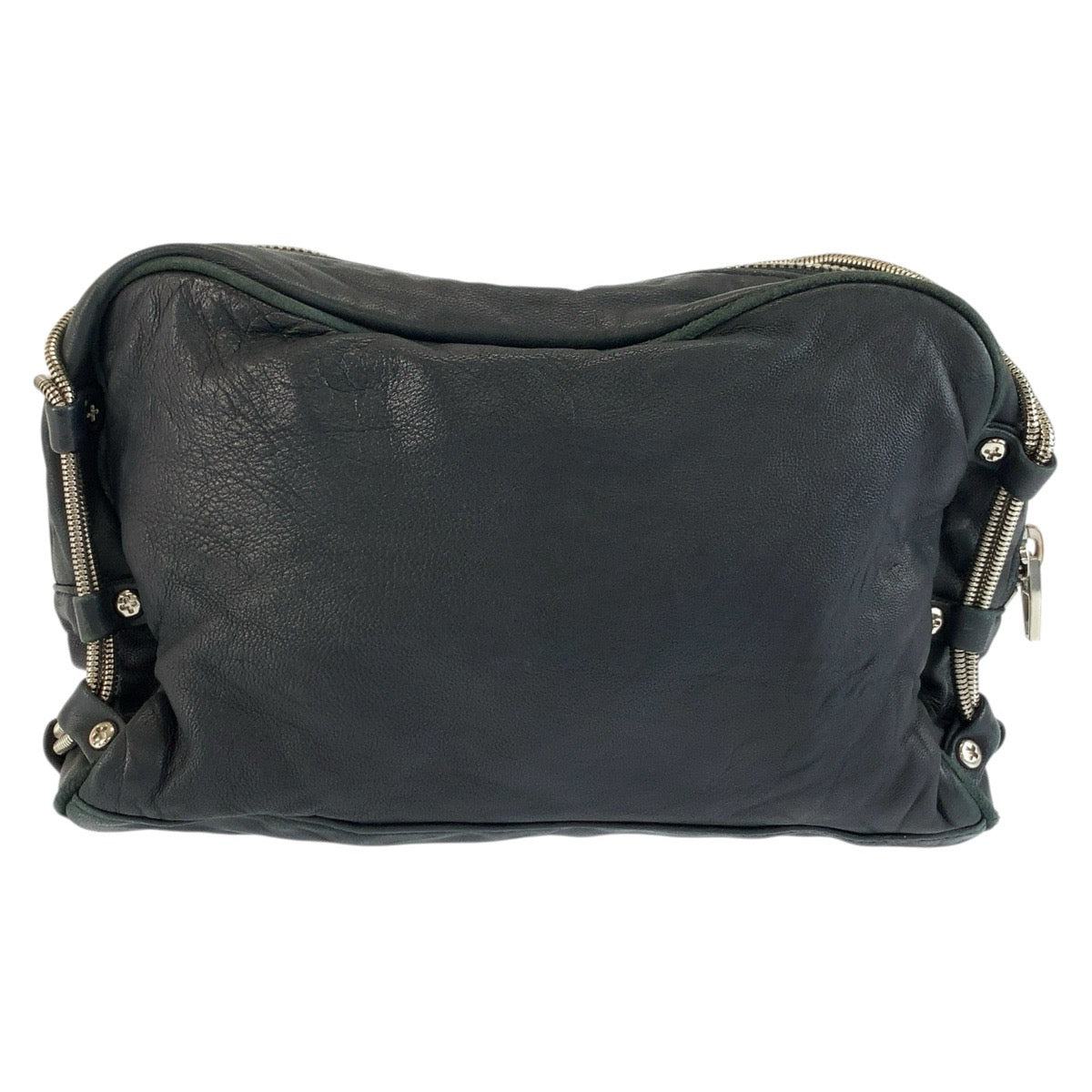 26579
Alexander Wang アレキサンダーワン ブラック 黒 シルバー金具 レザー ショルダーバッグ ポシェット レディース AB21