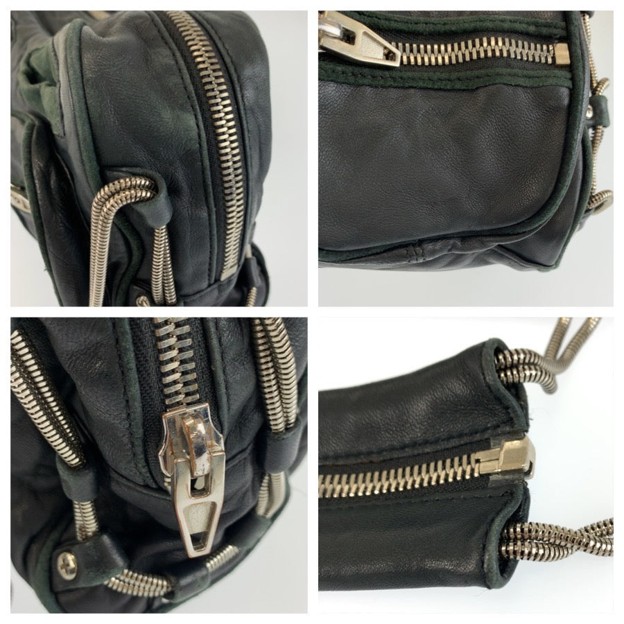 26579
Alexander Wang アレキサンダーワン ブラック 黒 シルバー金具 レザー ショルダーバッグ ポシェット レディース AB21