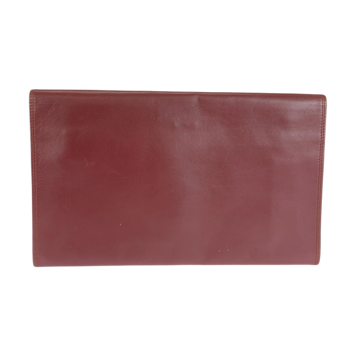 26580
CARTIER カルティエ マストライン ワインレッド ボルドー ゴールド金具 レザー クラッチバッグ セカンドバッグ メンズ ABP14