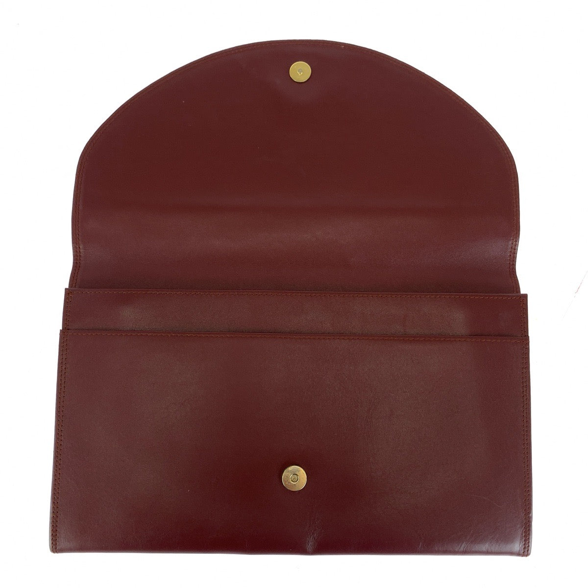 26580
CARTIER カルティエ マストライン ワインレッド ボルドー ゴールド金具 レザー クラッチバッグ セカンドバッグ メンズ ABP14