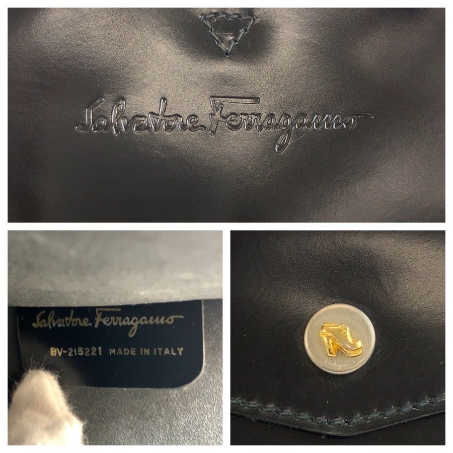 26583
Salvatore Ferragamo サルヴァトーレフェラガモ ブラック 黒 エナメル BV-215221 ハンドバッグ トートバッグ レディース ABP28