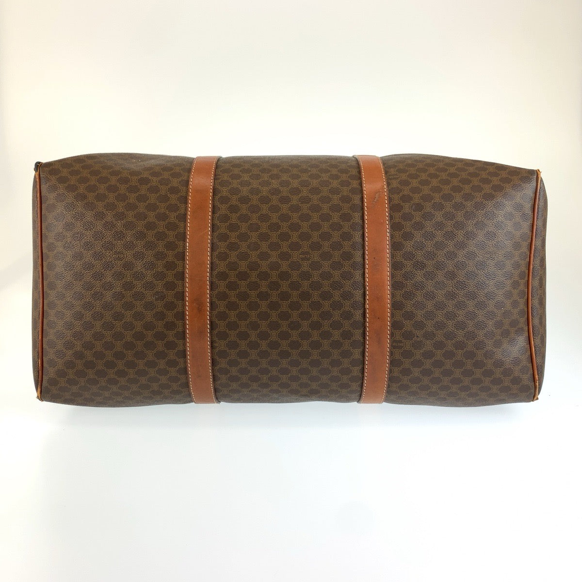26584
CELINE セリーヌ ヴィンテージ マカダム ブラウン ゴールド金具 PVC / レザー M08 ボストンバッグ ハンドバッグ レディース AB30