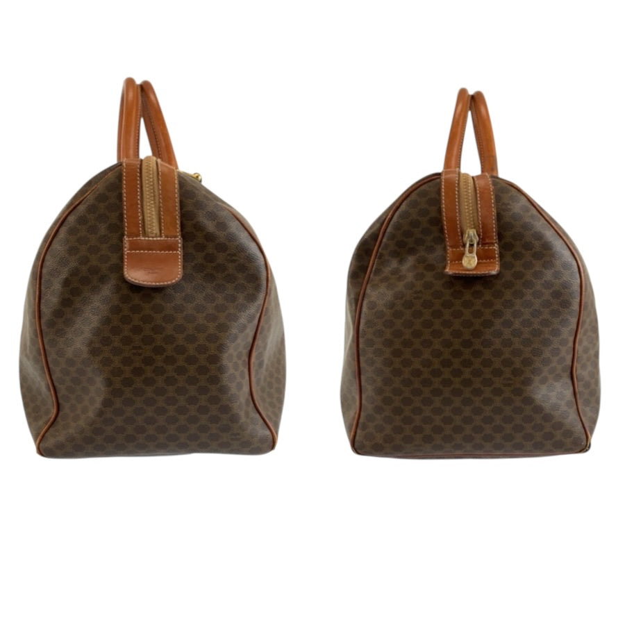 26584
CELINE セリーヌ ヴィンテージ マカダム ブラウン ゴールド金具 PVC / レザー M08 ボストンバッグ ハンドバッグ レディース AB30