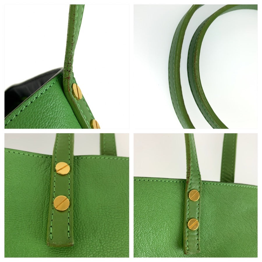 26585
Chloe クロエ ディラン グリーン ゴールド金具 レザー トートバッグ ショルダーバッグ レディース AB29