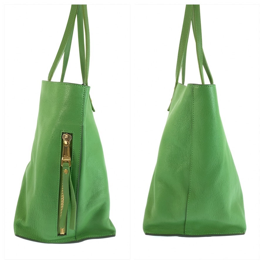 26585
Chloe クロエ ディラン グリーン ゴールド金具 レザー トートバッグ ショルダーバッグ レディース AB29