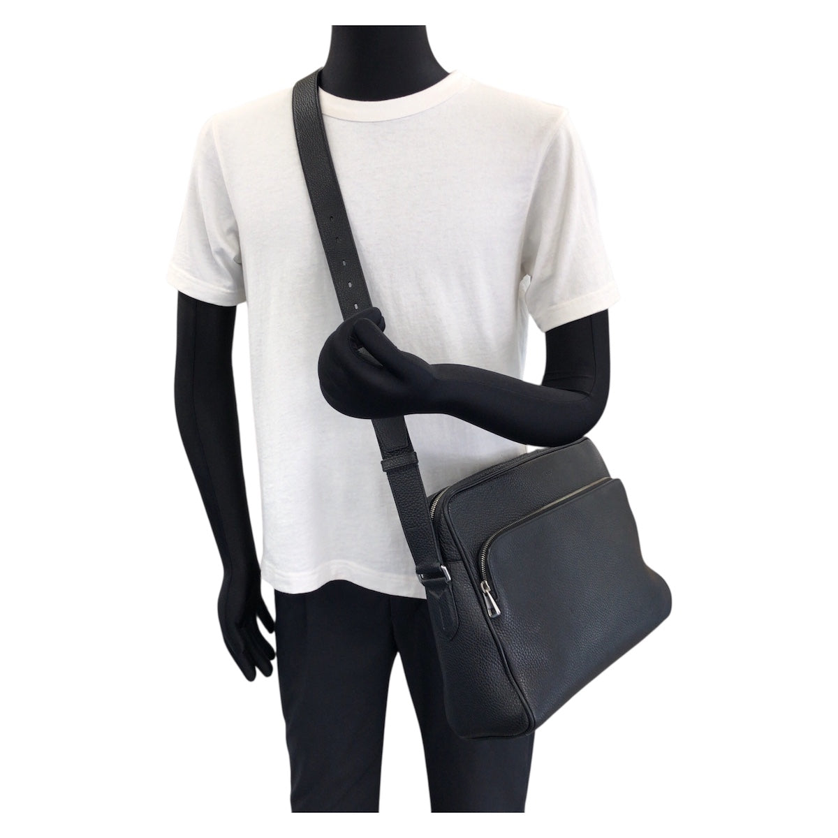 26586
BALLY バリー ブラック 黒 シルバー金具 レザー ビジネスバッグ ブリーフケース ショルダーバッグ メンズ ABP29