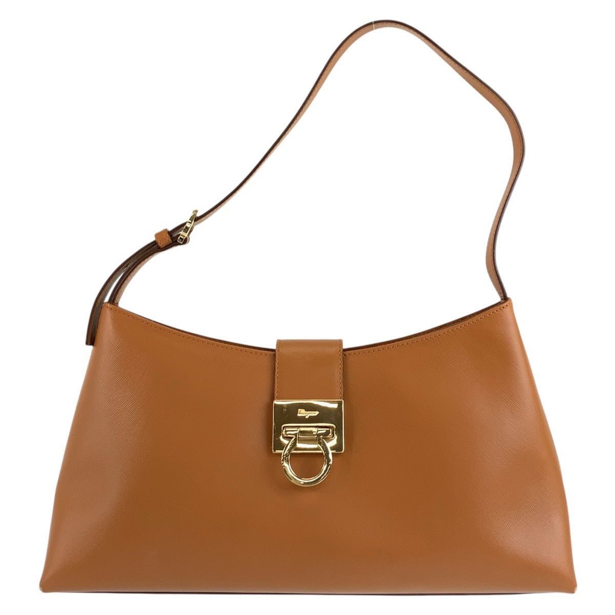 26589
Salvatore Ferragamo サルヴァトーレフェラガモ トリフォリオ ブラウン ゴールド金具 レザー EE-21 2750 ショルダーバッグ レディース ABP29