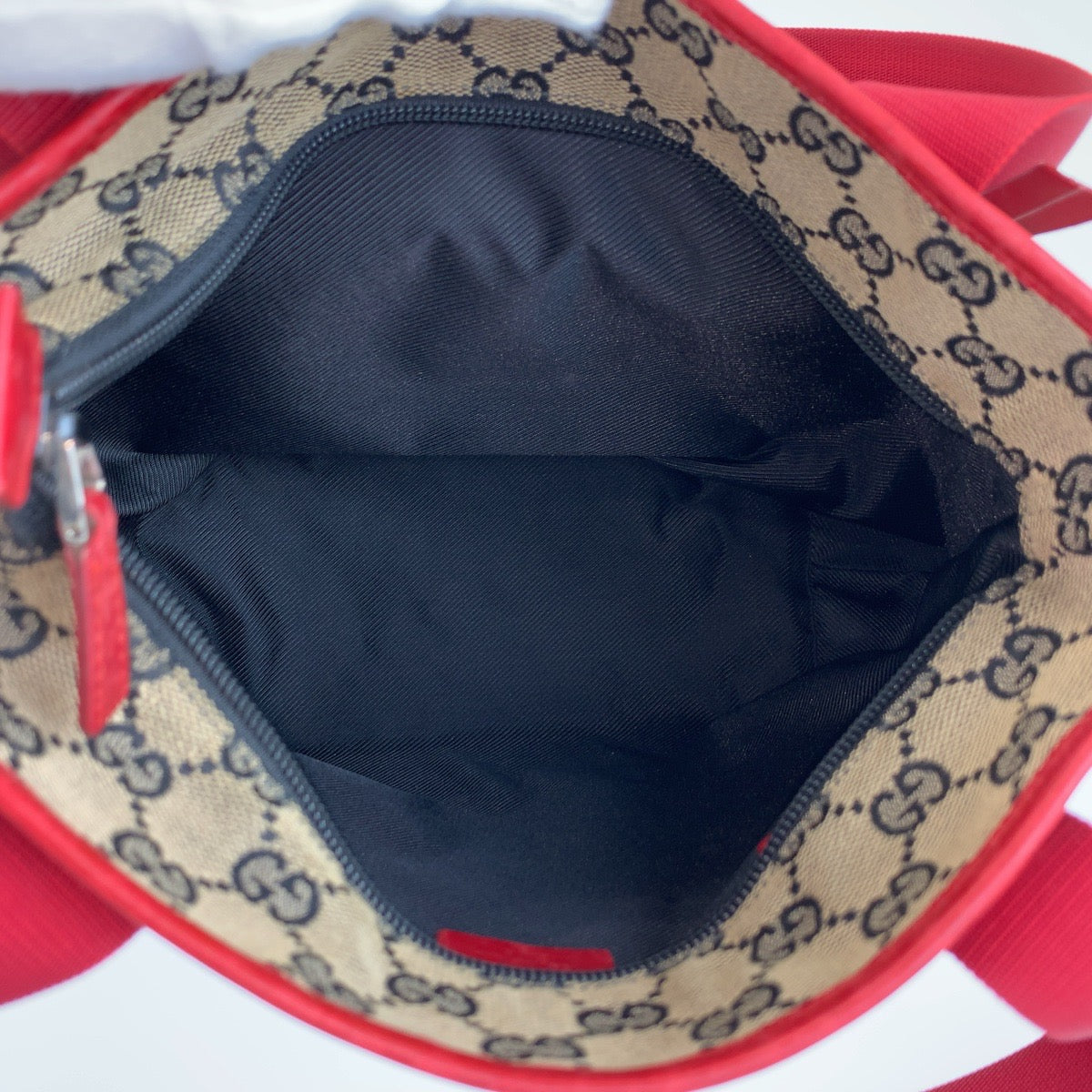 26590
GUCCI グッチ レッド ベージュ GGキャンバス / レザー 019 0402 トートバッグ ショルダーバッグ レディース ABP36