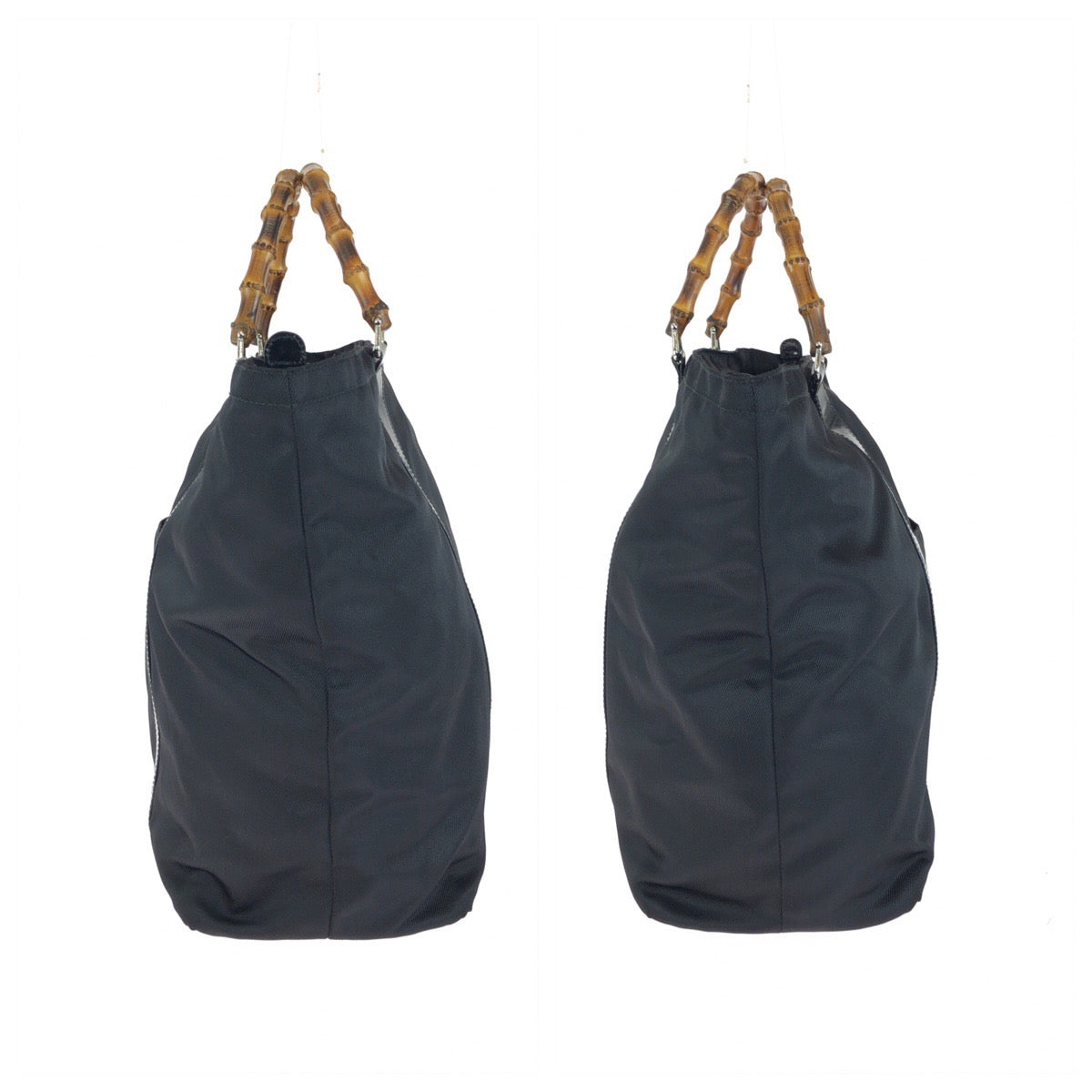 26591
GUCCI グッチ バンブー ブラック 黒 シルバー金具 ナイロン / パテントレザー 002 3754 0412 トートバッグ レディース ABP30