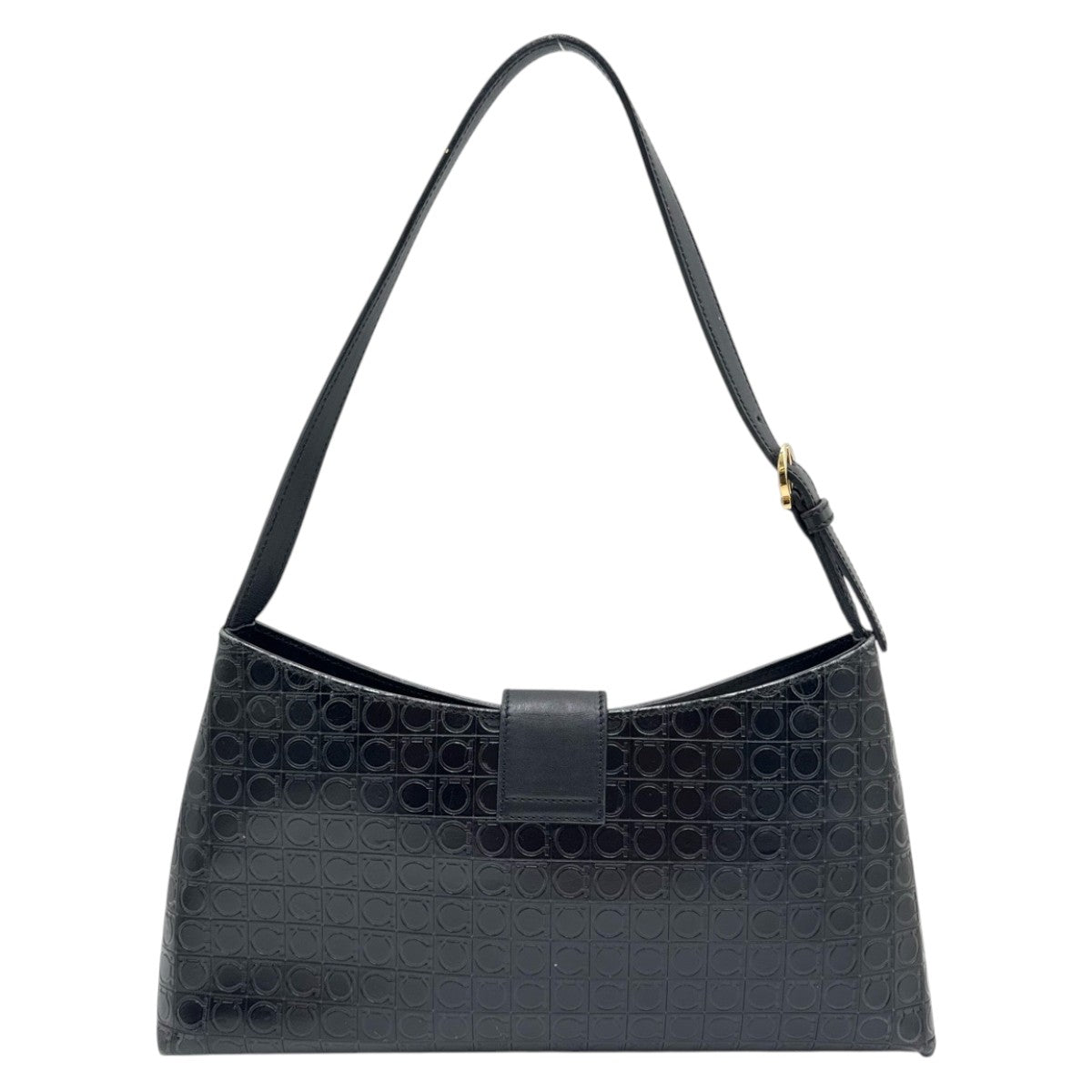 26592
Salvatore Ferragamo サルヴァトーレフェラガモ ガンチーニ ブラック 黒 ゴールド金具 レザー EE-21 ショルダーバッグ レディース ABP30