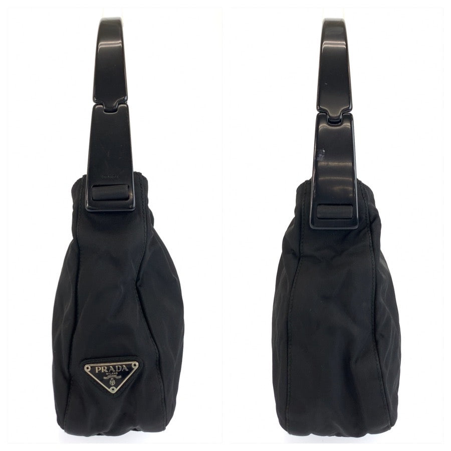 26594
PRADA プラダ テスート 三角ロゴプレート ブラック 黒 ナイロン / プラスチック ハンドバッグ レディース AB29