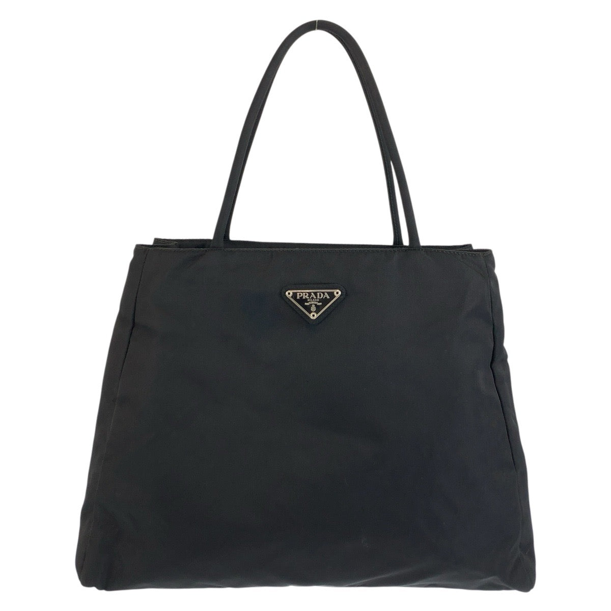 26595
PRADA プラダ テスート 三角ロゴプレート ブラック 黒 シルバー金具 ナイロン トートバッグ ハンドバッグ レディース ABP30