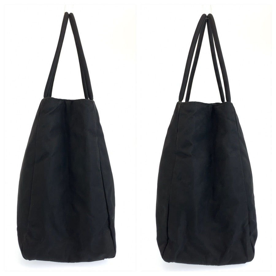 26595
PRADA プラダ テスート 三角ロゴプレート ブラック 黒 シルバー金具 ナイロン トートバッグ ハンドバッグ レディース ABP30