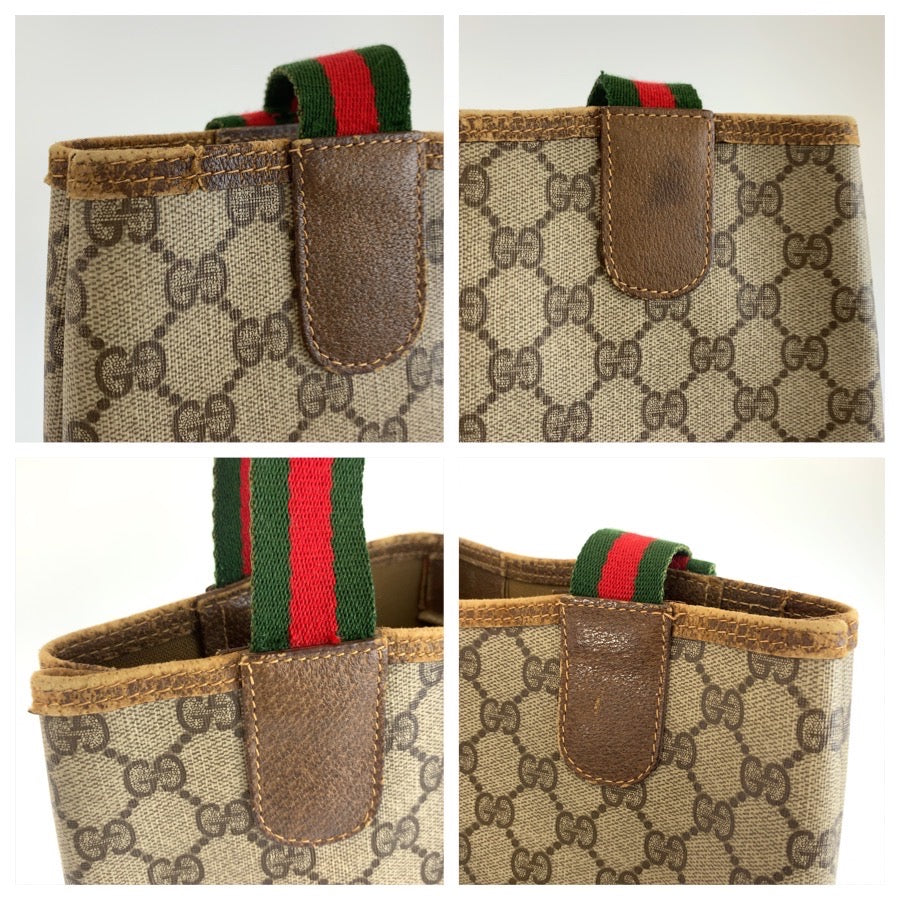26597
GUCCI グッチ ヴィンテージ シェリーライン ベージュ ブラウン GGスプリームキャンバス 39 02 003 トートバッグ ショルダーバッグ レディース AB28
