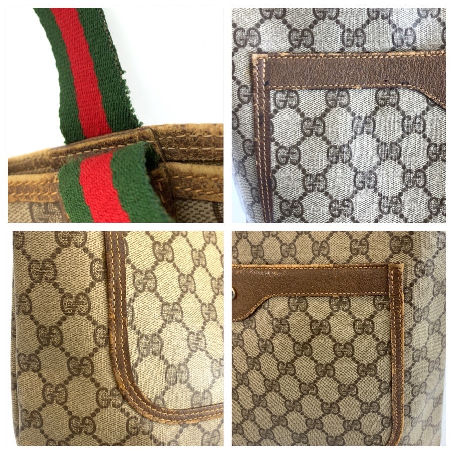 26597
GUCCI グッチ ヴィンテージ シェリーライン ベージュ ブラウン GGスプリームキャンバス 39 02 003 トートバッグ ショルダーバッグ レディース AB28