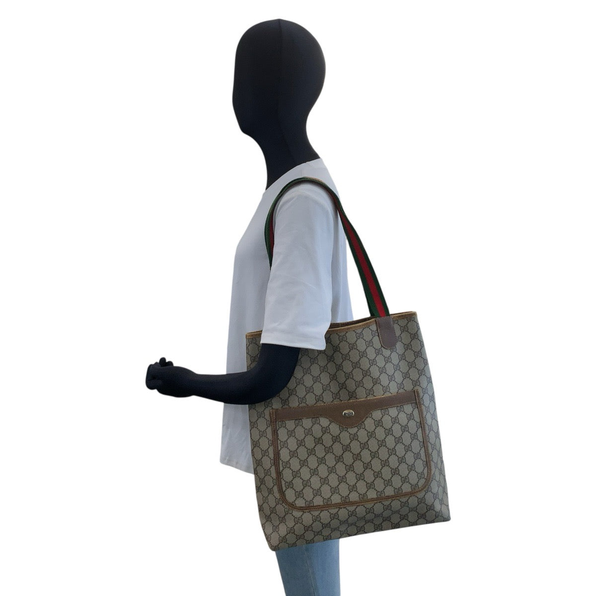 26597
GUCCI グッチ ヴィンテージ シェリーライン ベージュ ブラウン GGスプリームキャンバス 39 02 003 トートバッグ ショルダーバッグ レディース AB28