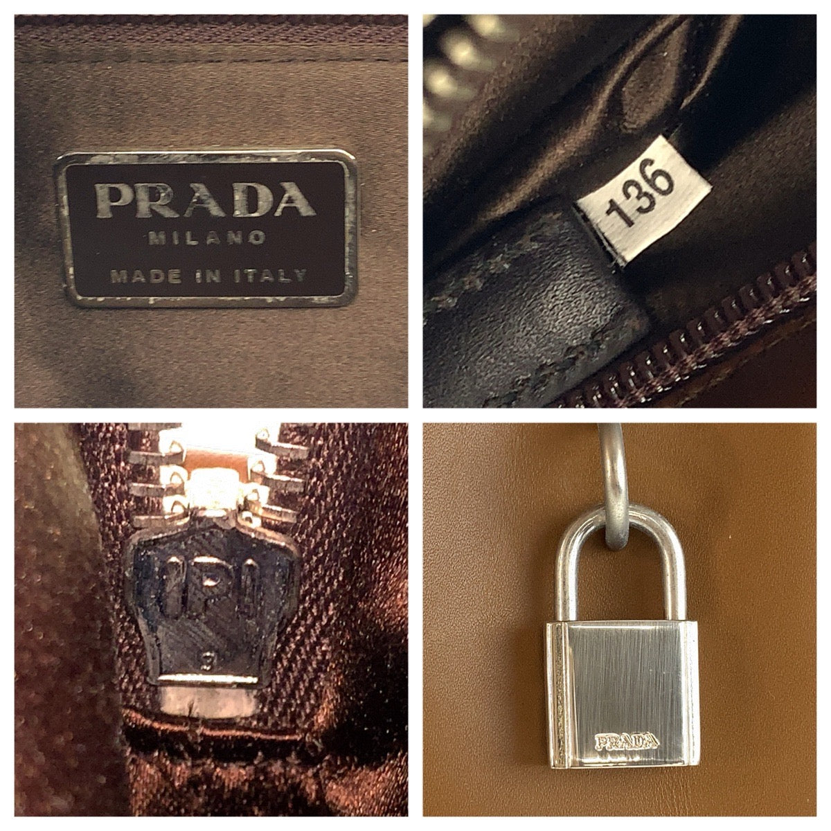 26598
PRADA プラダ ヴィンテージ ブラウン キャメル シルバー金具 レザー トートバッグ ショルダーバッグ レディース ABP35