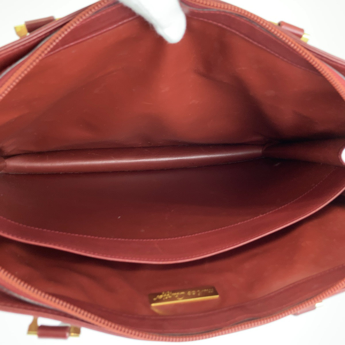 26601
CARTIER カルティエ マストライン ワインレッド ボルドー ゴールド金具 レザー ビジネスバッグ ブリーフケース メンズ AB28