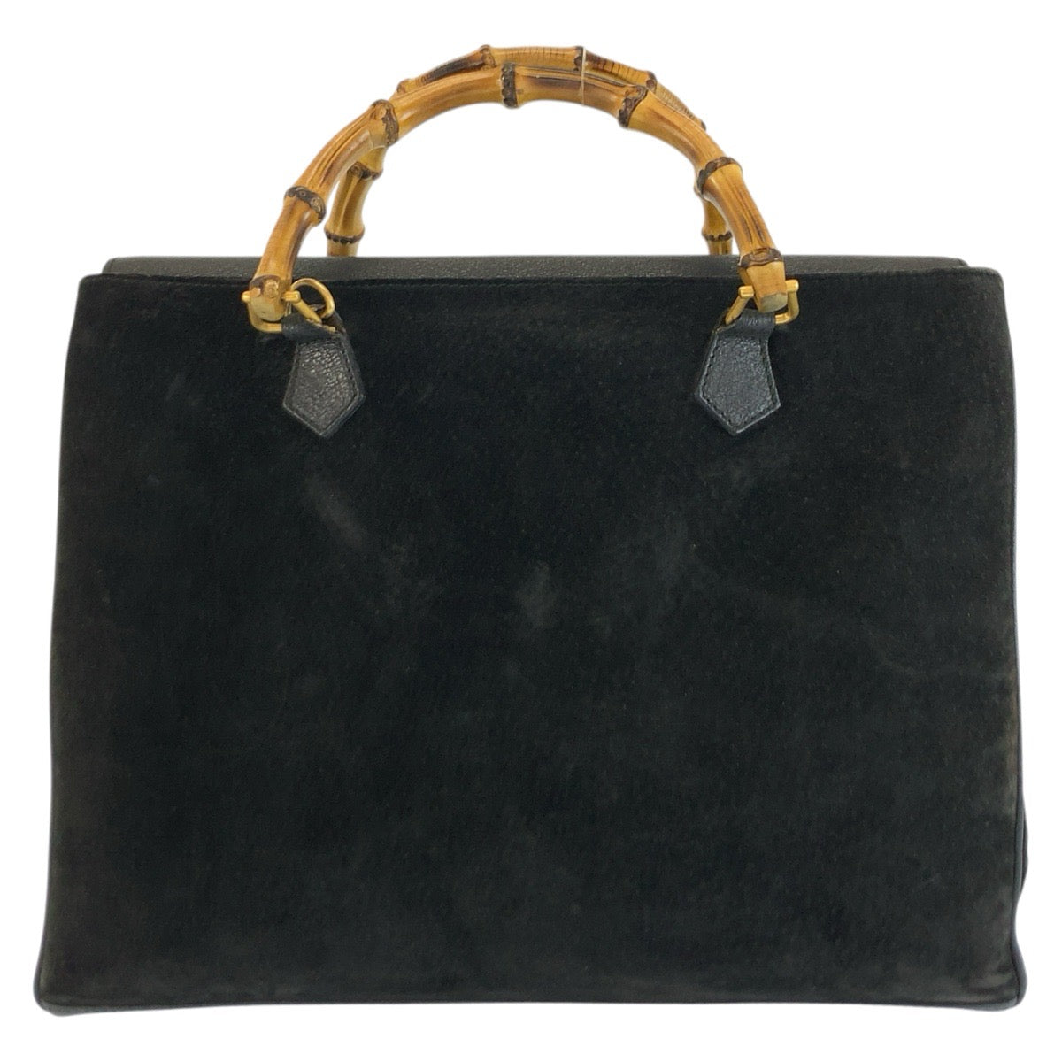 26602
GUCCI グッチ ヴィンテージ バンブー ブラック 黒 ゴールド金具 スウェード / レザー 002 123 0322 ハンドバッグ ショルダーバッグ 2way レディース AB36