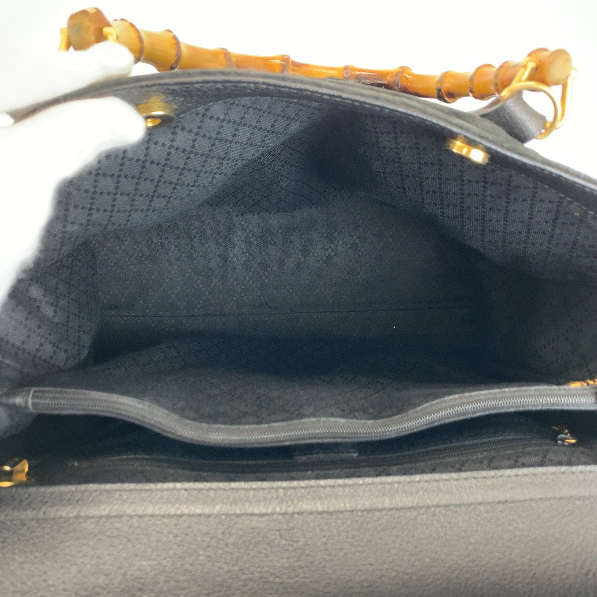 26602
GUCCI グッチ ヴィンテージ バンブー ブラック 黒 ゴールド金具 スウェード / レザー 002 123 0322 ハンドバッグ ショルダーバッグ 2way レディース AB36