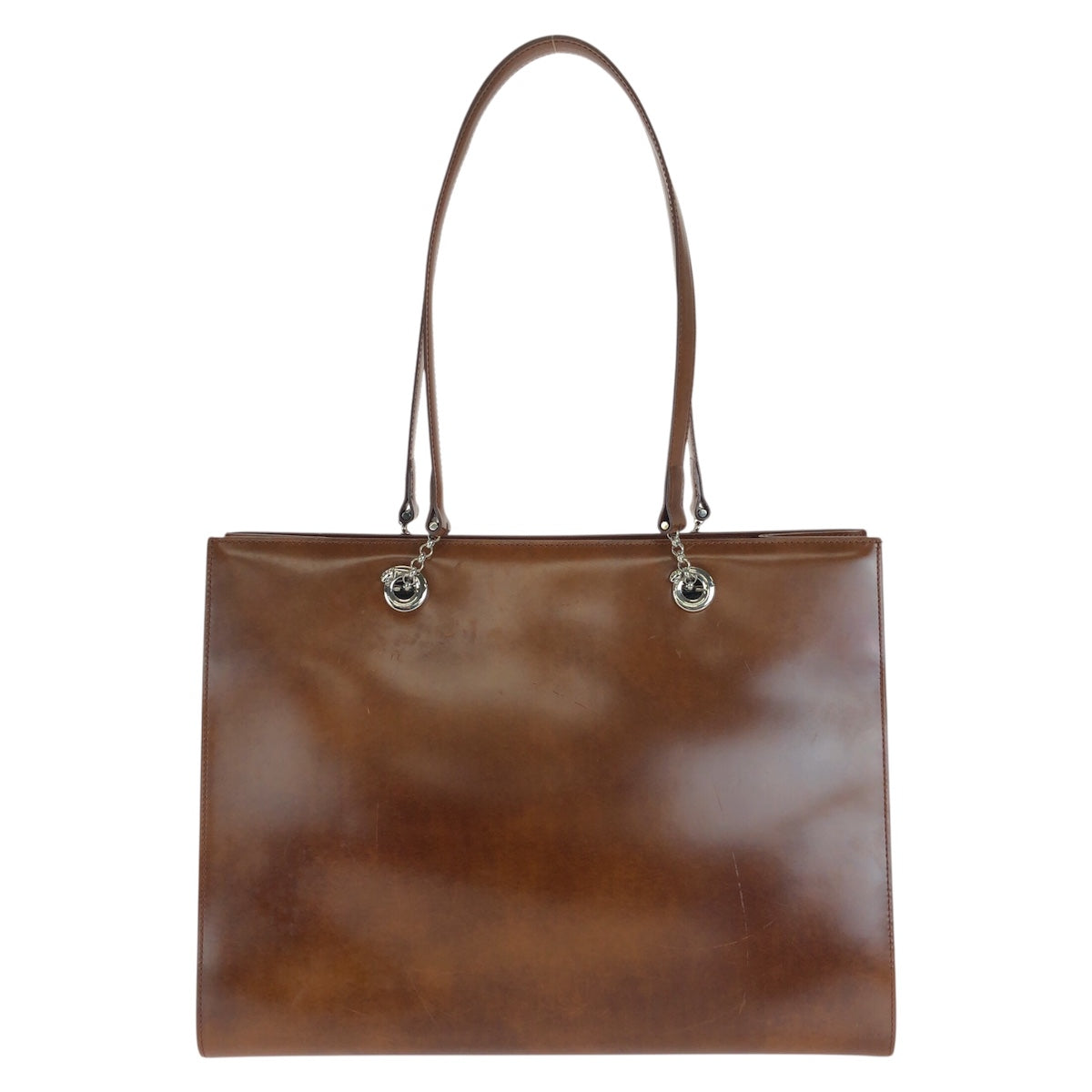 26603
CARTIER カルティエ ヴィンテージ パンテール ブラウン シルバー金具 レザー トートバッグ ショルダーバッグ レディース AB36