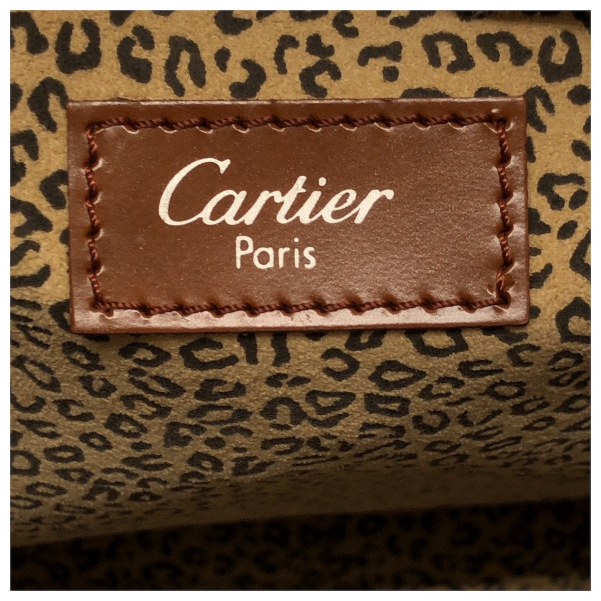 26603
CARTIER カルティエ ヴィンテージ パンテール ブラウン シルバー金具 レザー トートバッグ ショルダーバッグ レディース AB36