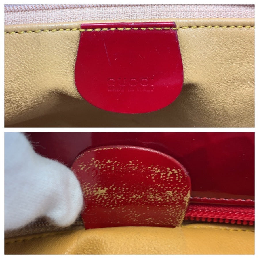 26605
GUCCI グッチ バンブー レッド シルバー金具 パテントレザー 002 1817 0413 ハンドバッグ トートバッグ レディース ABP42